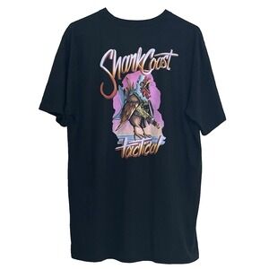 Shark Coast Tactical Mens T-shirt XL Black Edgy Graphic District Perfect Tri Tee